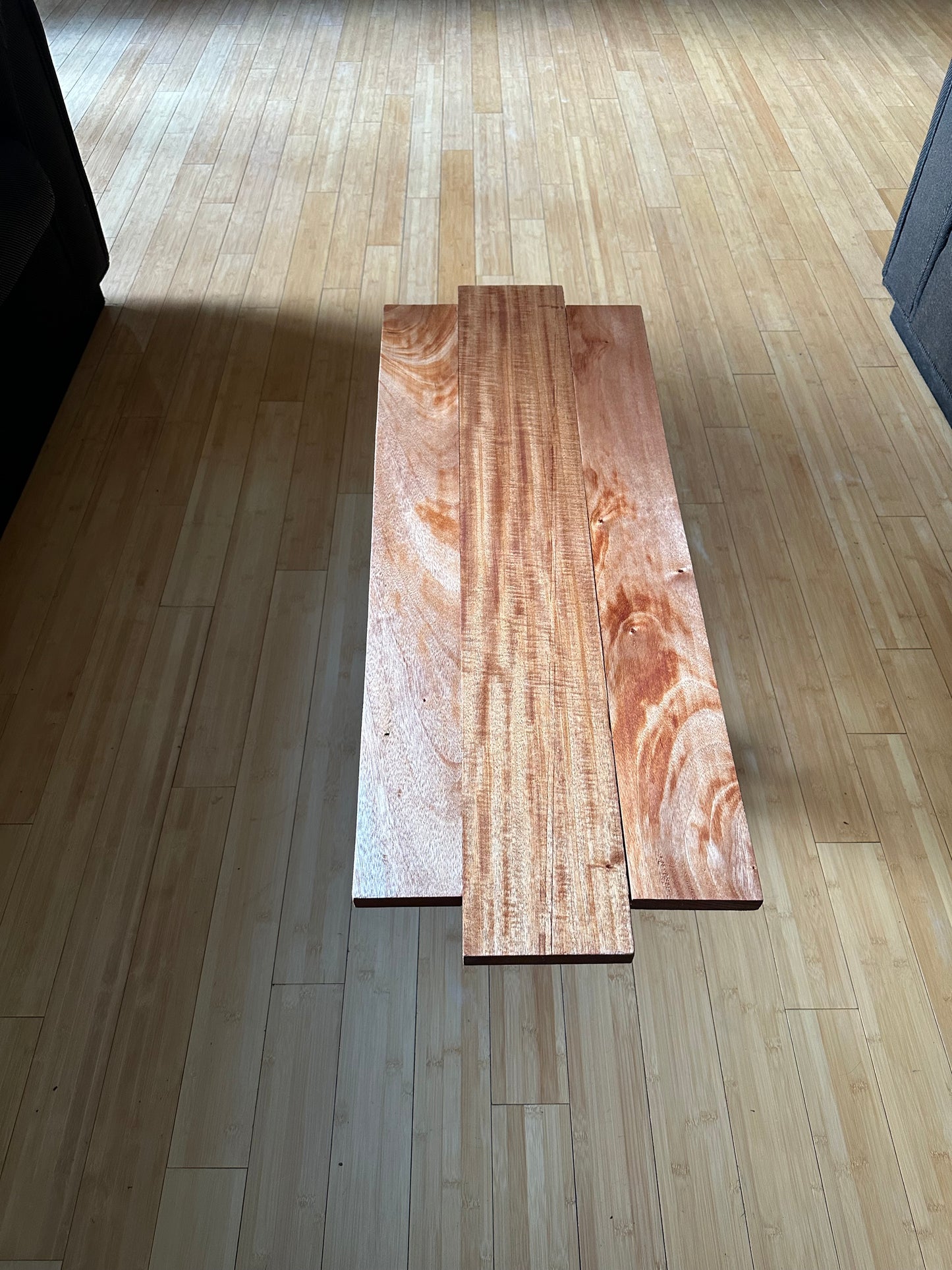 Minimalist Mahogany custom with Zabuton Japanese style cushion